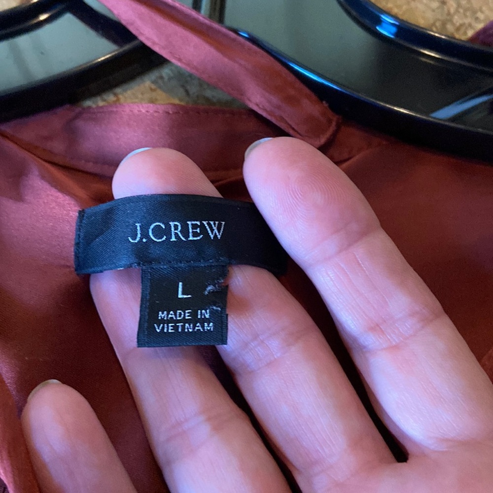J. Crew Silky Shirt size Large - Picture 3 of 12